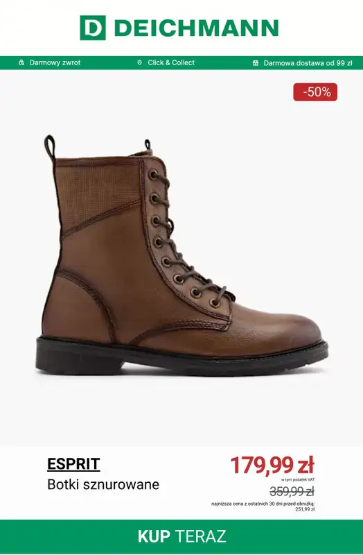 Deichmann - gazetka promocyjna Do -50% botki na obcasie od poniedziałku 29.12  - strona 11