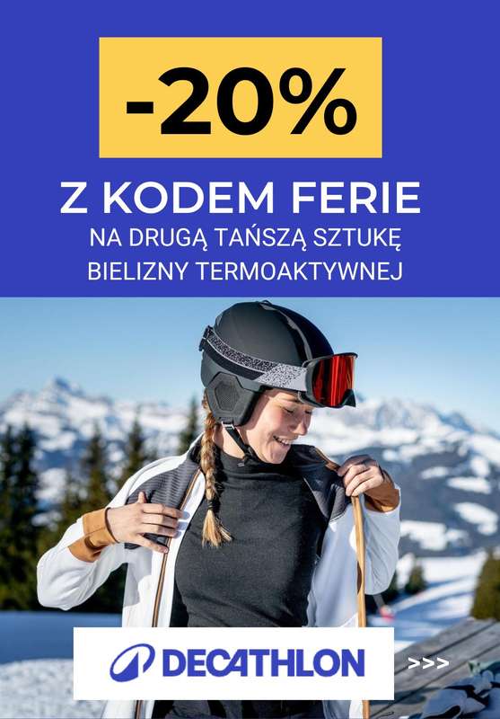 Decathlon - gazetka promocyjna -20% na drugą bieliznę termoaktywną od poniedziałku 29.12 do środy 04.03