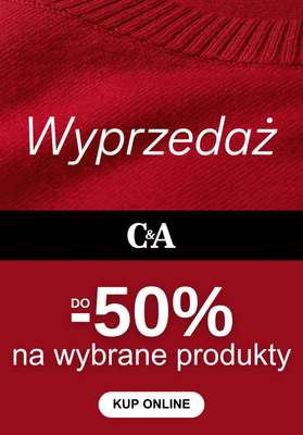 C&A - gazetka promocyjna Do -50% na wyprzedaży od poniedziałku 29.12 