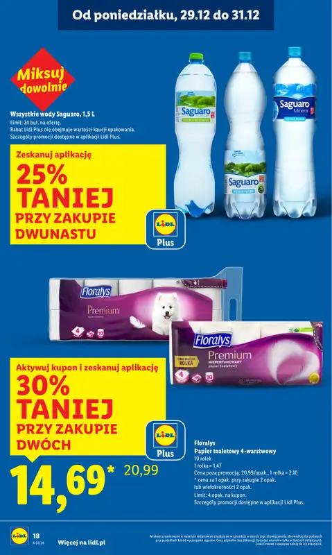Lidl - gazetka promocyjna Oferta od poniedziałku od poniedziałku 29.12 do środy 31.12 - strona 18