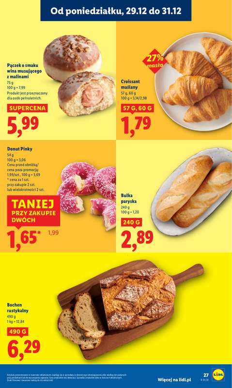 Lidl - gazetka promocyjna Oferta od poniedziałku od poniedziałku 29.12 do środy 31.12 - strona 27