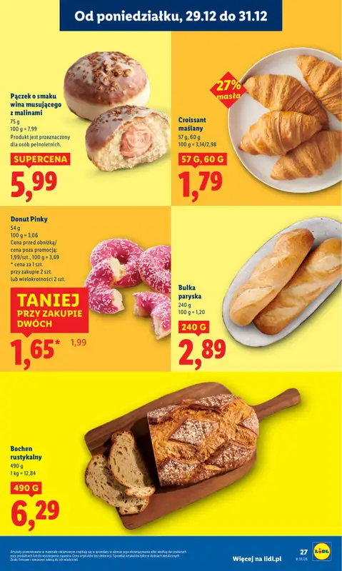 Lidl - gazetka promocyjna Oferta od poniedziałku od poniedziałku 29.12 do środy 31.12 - strona 27