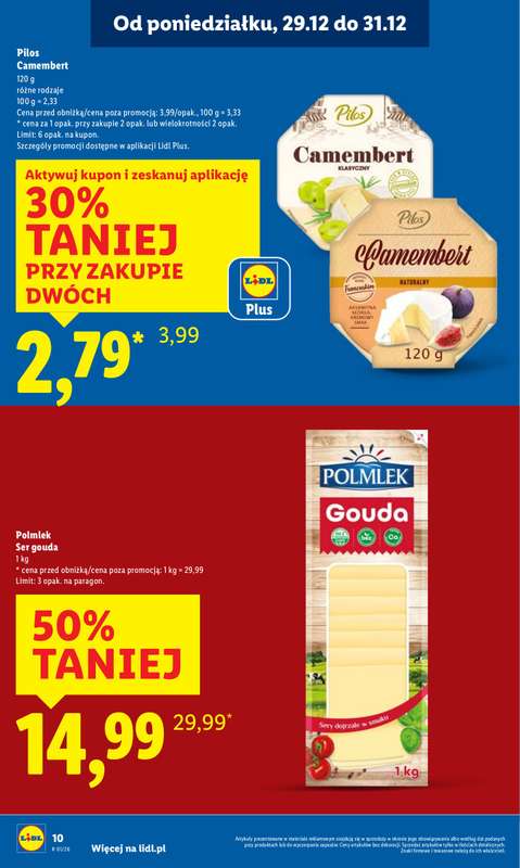 Lidl - gazetka promocyjna Oferta od poniedziałku od poniedziałku 29.12 do środy 31.12 - strona 10