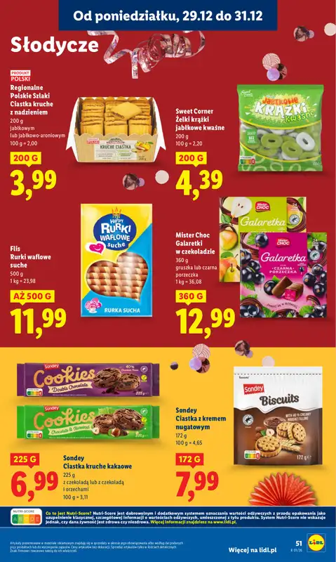 Lidl - gazetka promocyjna Oferta od poniedziałku od poniedziałku 29.12 do środy 31.12 - strona 51