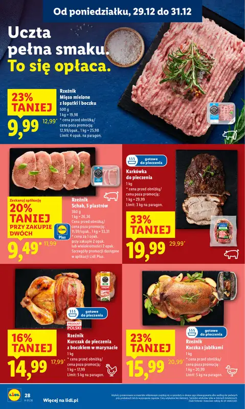 Lidl - gazetka promocyjna Oferta od poniedziałku od poniedziałku 29.12 do środy 31.12 - strona 28