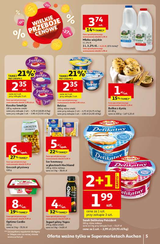 Auchan - gazetka promocyjna Wielkie Przeboje Cenowe Supermarket od piątku 02.01 do środy 07.01 - strona 5