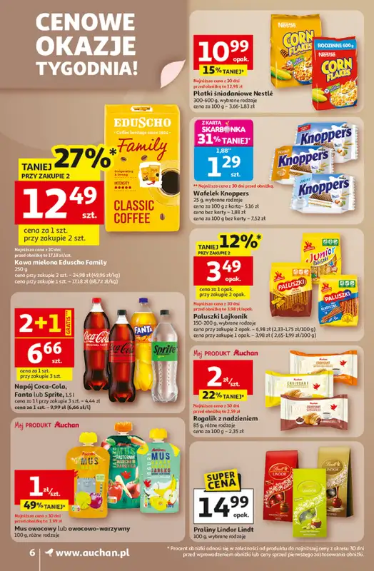 Auchan - gazetka promocyjna Wielkie Przeboje Cenowe Supermarket od piątku 02.01 do środy 07.01 - strona 6