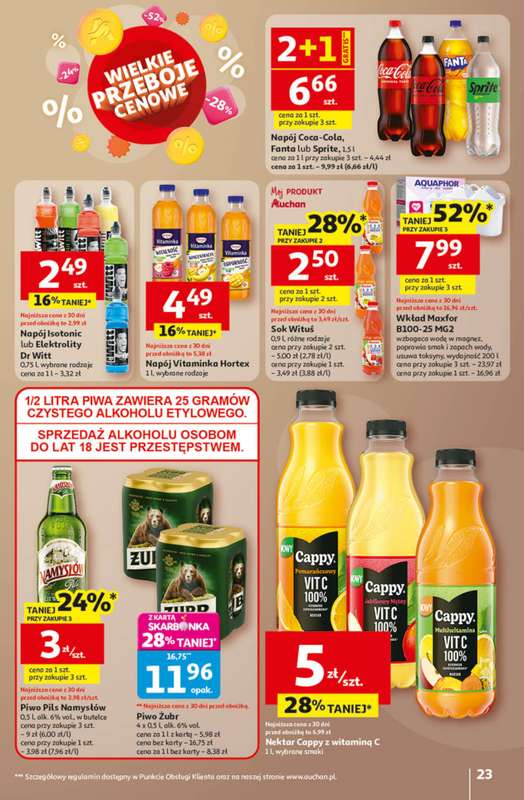 Auchan - gazetka promocyjna Wielkie Przeboje Cenowe Hipermarket od piątku 02.01 do środy 07.01 - strona 23