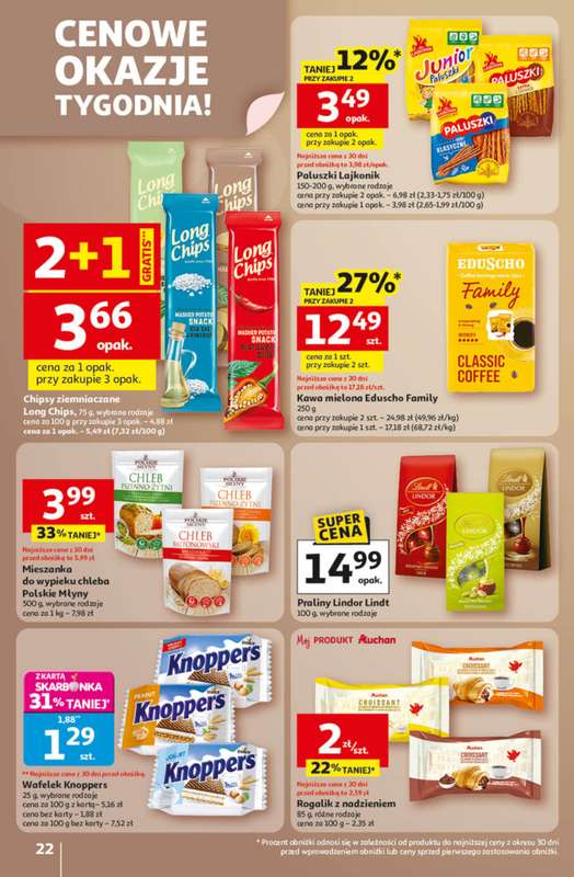 Auchan - gazetka promocyjna Wielkie Przeboje Cenowe Hipermarket od piątku 02.01 do środy 07.01 - strona 22