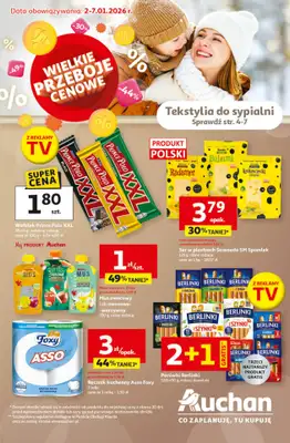 Auchan - gazetka promocyjna Wielkie Przeboje Cenowe Hipermarket od piątku 02.01 do środy 07.01