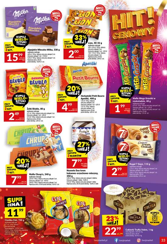 Twój Market - gazetka promocyjna Gazetka od poniedziałku 29.12 do wtorku 06.01 - strona 33