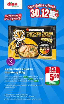 Dino - gazetka promocyjna Danie nudle - oferta na 30.12 | Promocje spoza gazetki od wtorku 30.12 do wtorku 30.12