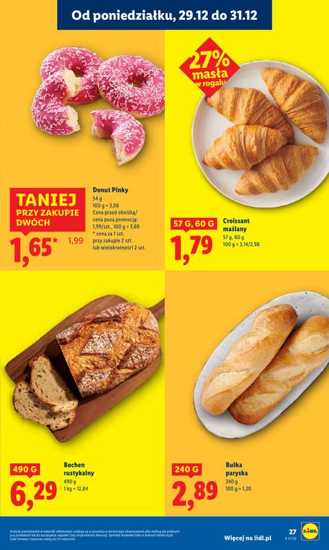 Lidl - gazetka promocyjna Oferta od poniedziałku od poniedziałku 29.12 do środy 31.12 - strona 27