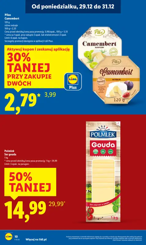 Lidl - gazetka promocyjna Oferta od poniedziałku od poniedziałku 29.12 do środy 31.12 - strona 10