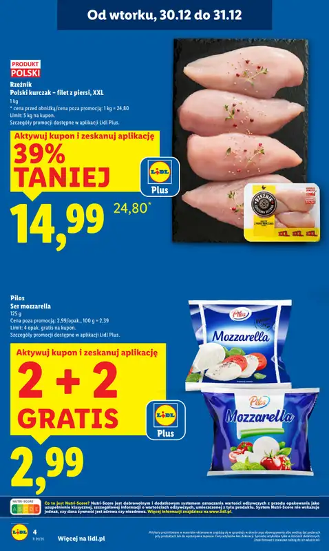 Lidl - gazetka promocyjna Oferta od poniedziałku od poniedziałku 29.12 do środy 31.12 - strona 4