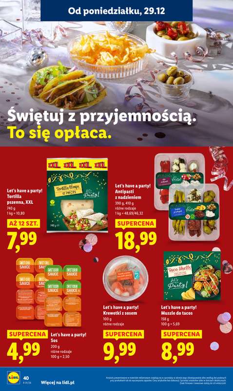 Lidl - gazetka promocyjna Oferta od poniedziałku od poniedziałku 29.12 do środy 31.12 - strona 40