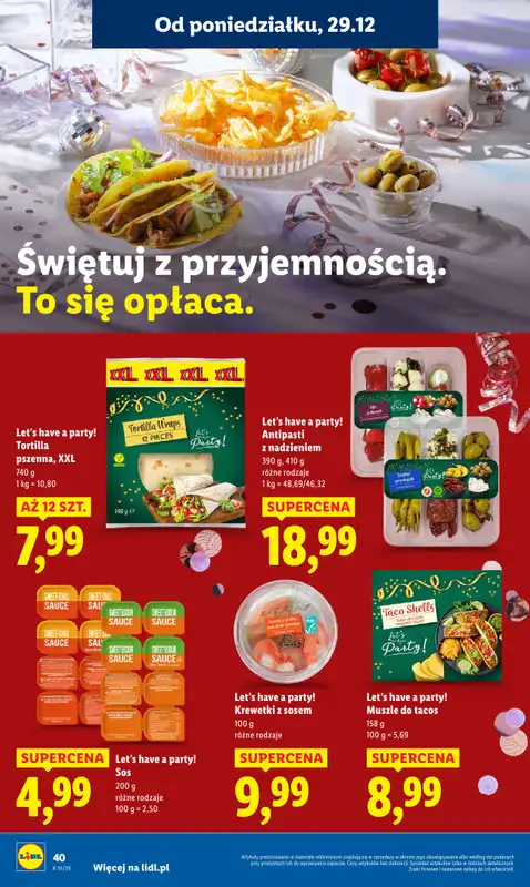 Lidl - gazetka promocyjna Oferta od poniedziałku od poniedziałku 29.12 do środy 31.12 - strona 40
