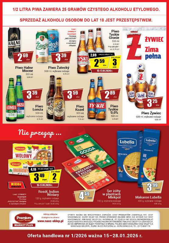 Premium - gazetka promocyjna Gazetka Premium Market Plus od czwartku 15.01 do środy 28.01 - strona 8