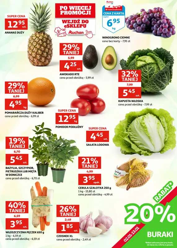 Auchan - gazetka promocyjna Gazetka Zielona Góra I Nowy Rok, nowe niższe ceny od piątku 02.01 do wtorku 13.01 - strona 12