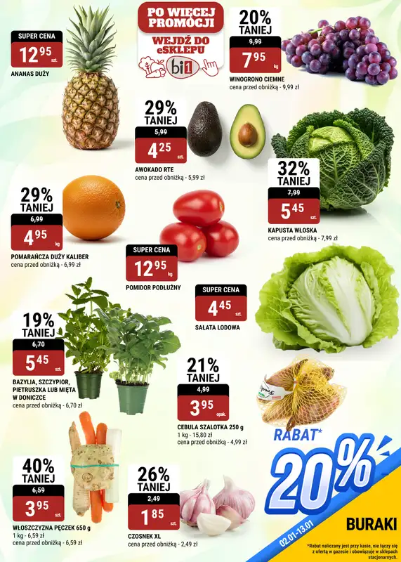 bi1 - gazetka promocyjna Gazetka Białystok I Nowy Rok, nowe niższe ceny od piątku 02.01 do wtorku 13.01 - strona 12