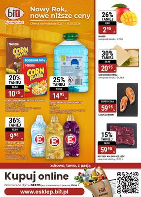 bi1 - gazetka promocyjna Gazetka Czeladź I Nowy Rok, nowe niższe ceny od piątku 02.01 do wtorku 13.01