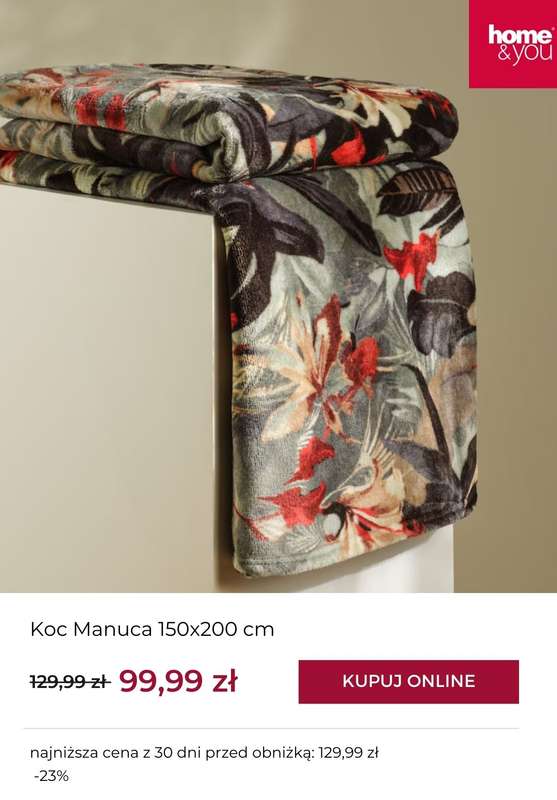 home&you - gazetka promocyjna Tekstylia w supercenach od wtorku 30.12  - strona 6