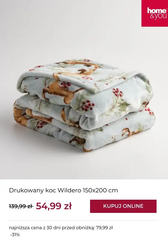 home&you - gazetka promocyjna Tekstylia w supercenach od wtorku 30.12  - strona 11