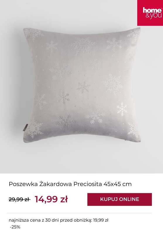 home&you - gazetka promocyjna Tekstylia w supercenach od wtorku 30.12  - strona 12