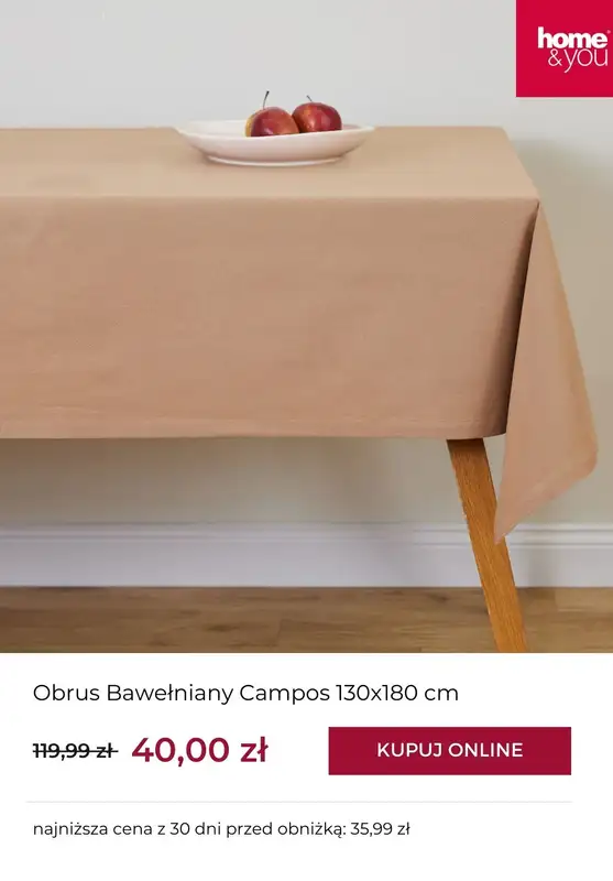home&you - gazetka promocyjna Tekstylia w supercenach od wtorku 30.12  - strona 5