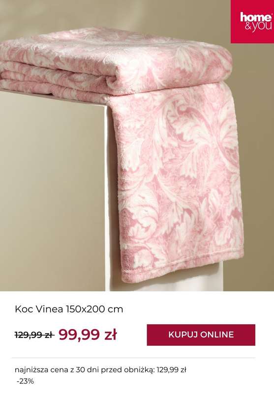 home&you - gazetka promocyjna Tekstylia w supercenach od wtorku 30.12  - strona 2