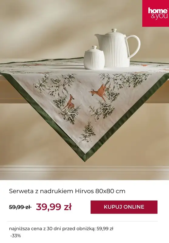 home&you - gazetka promocyjna Tekstylia w supercenach od wtorku 30.12  - strona 10