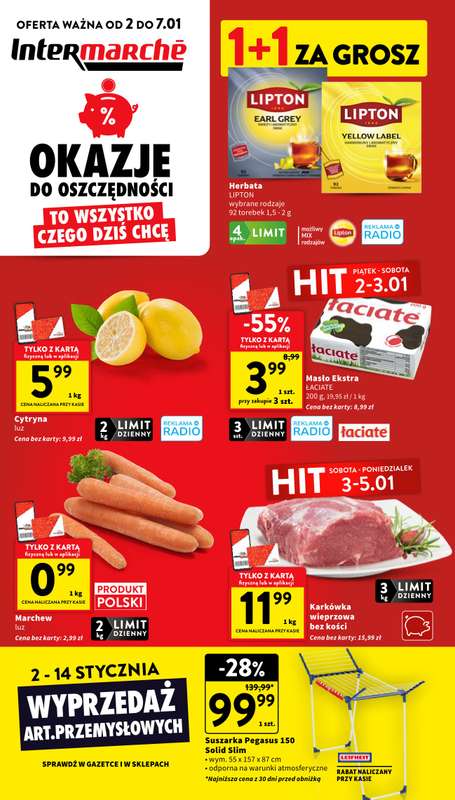 Intermarche - gazetka promocyjna Gazetka od piątku 02.01 do środy 07.01