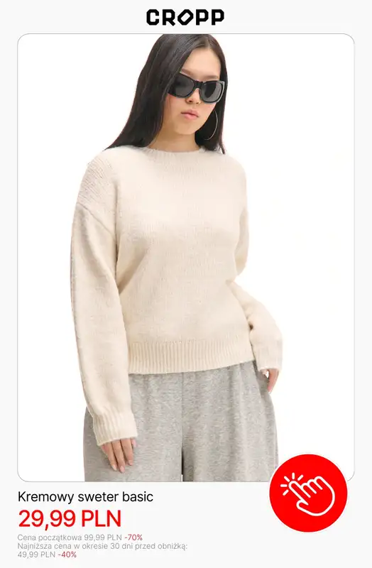 Cropp - gazetka promocyjna Wyprzedaż do -50% | Dla Niej od wtorku 30.12  - strona 4