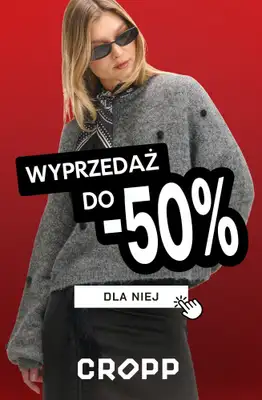 Cropp - gazetka promocyjna Wyprzedaż do -50% | Dla Niej od wtorku 30.12 