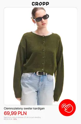 Cropp - gazetka promocyjna Wyprzedaż do -50% | Dla Niej od wtorku 30.12  - strona 7