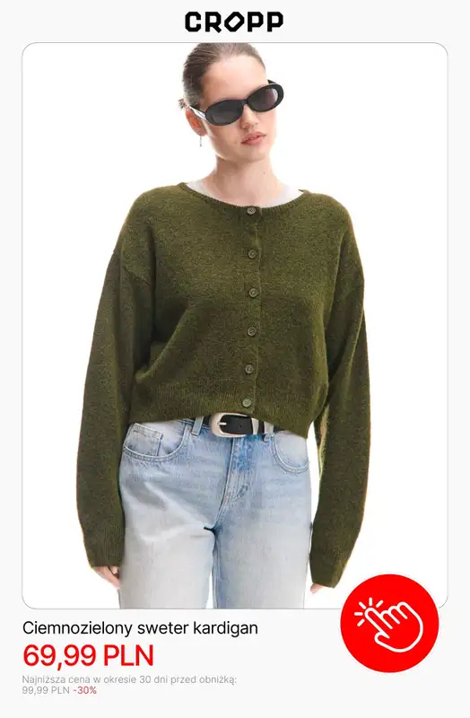 Cropp - gazetka promocyjna Wyprzedaż do -50% | Dla Niej od wtorku 30.12  - strona 7