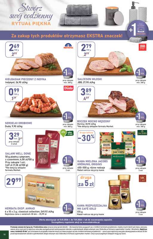 Stokrotka - gazetka promocyjna Gazetka Supermarket od poniedziałku 05.01 do środy 07.01 - strona 18