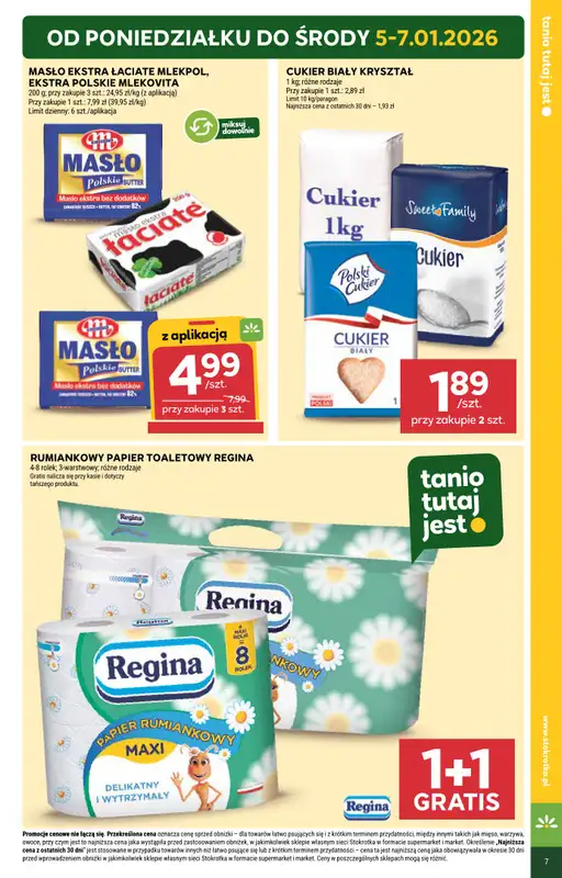 Stokrotka - gazetka promocyjna Gazetka Supermarket od poniedziałku 05.01 do środy 07.01 - strona 7