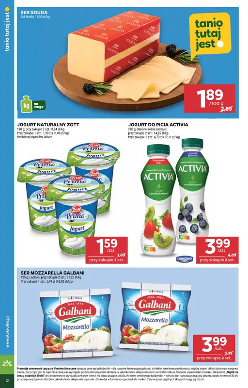 Stokrotka - gazetka promocyjna Gazetka Supermarket od poniedziałku 05.01 do środy 07.01 - strona 12