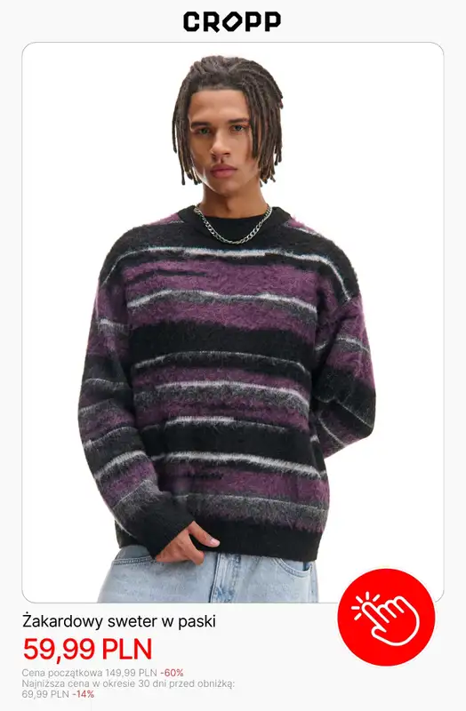 Cropp - gazetka promocyjna Wyprzedaż do -50% | Dla Niego od wtorku 30.12  - strona 6