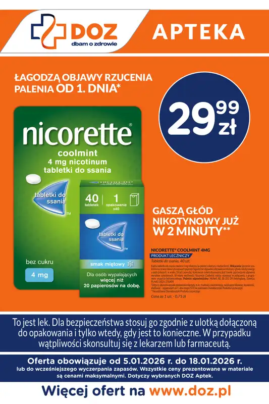 DOZ.PL - gazetka promocyjna Gazetka od poniedziałku 05.01 do niedzieli 18.01