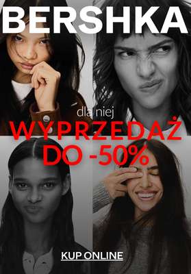 Bershka - gazetka promocyjna Wyprzedaż do -50% dla niej od wtorku 30.12 