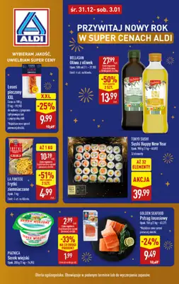Aldi - gazetka promocyjna Przywitaj nowy rok w super cenach Aldi! od środy 31.12 do soboty 03.01