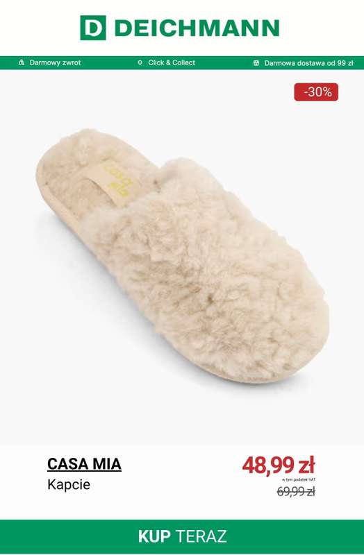 Deichmann - gazetka promocyjna Wygodne kapcie do domu od wtorku 30.12  - strona 7
