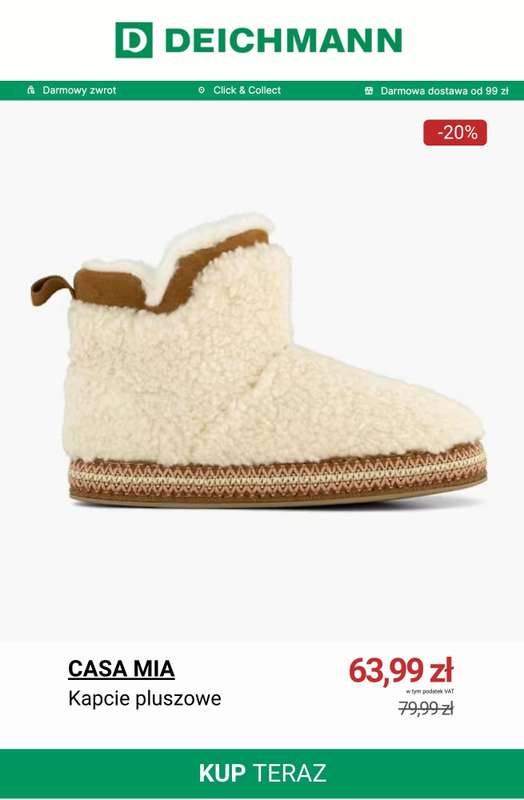 Deichmann - gazetka promocyjna Wygodne kapcie do domu od wtorku 30.12  - strona 6
