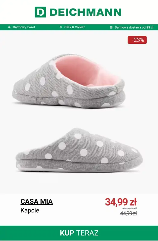 Deichmann - gazetka promocyjna Wygodne kapcie do domu   - strona 3