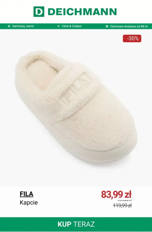 Deichmann - gazetka promocyjna Wygodne kapcie do domu od wtorku 30.12  - strona 11