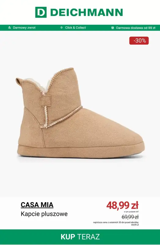 Deichmann - gazetka promocyjna Wygodne kapcie do domu od wtorku 30.12  - strona 5