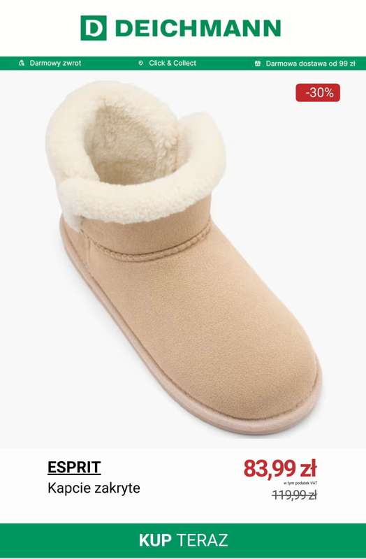 Deichmann - gazetka promocyjna Wygodne kapcie do domu od wtorku 30.12  - strona 10