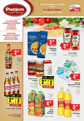Premium - gazetka promocyjna Gazetka od czwartku 15.01 do środy 28.01